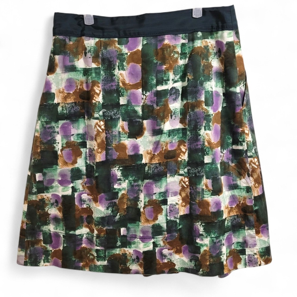 Italian Painterly Abstract Tulip Skirt Piazza Sempione LaVia 18 IT 44 Museumcore - Picture 3 of 7